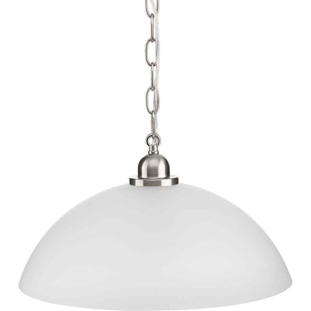 Progress Lighting Classic 1-Light Brushed Nickel Pendant P500149-009