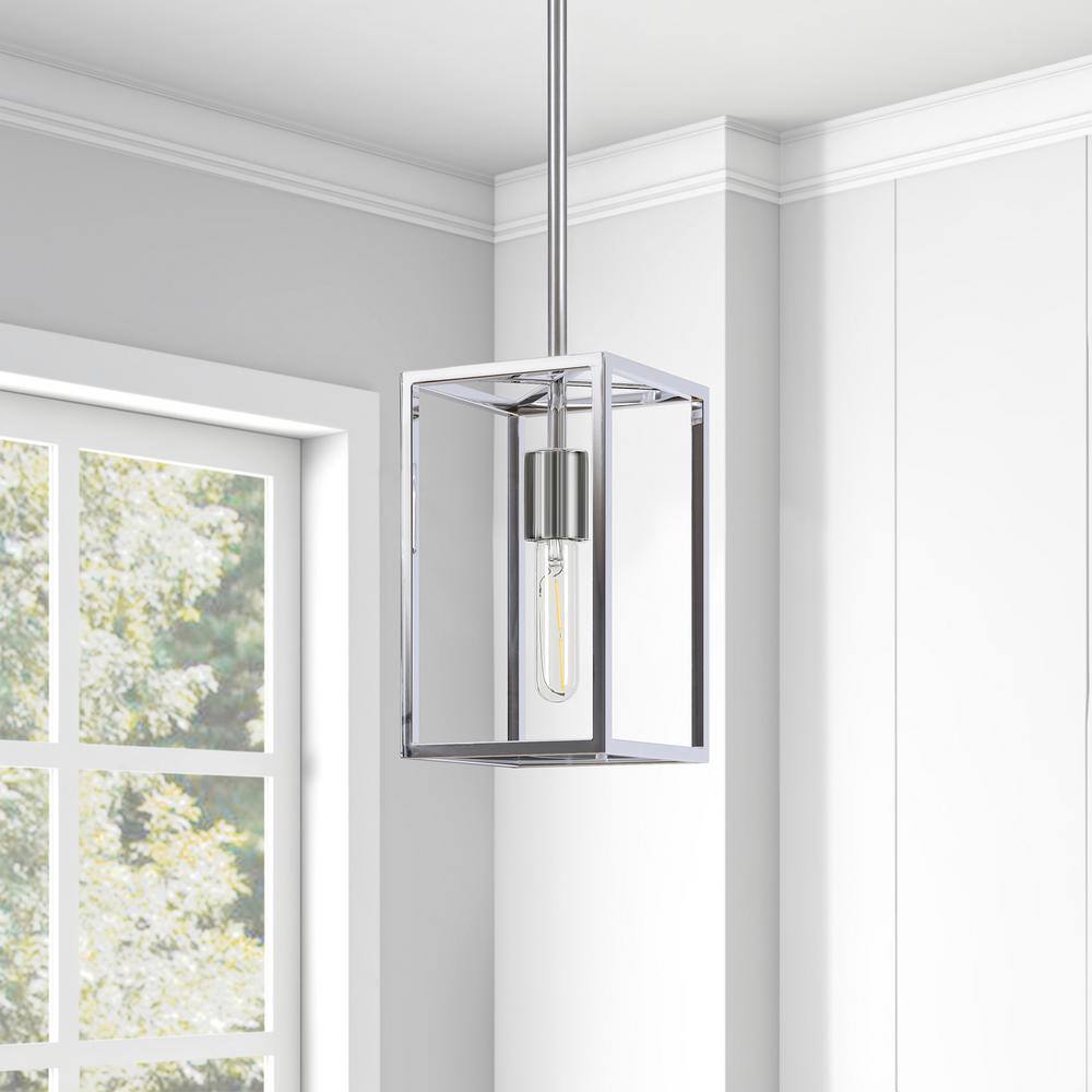 Meyer&Cross Cuadro 10 in. Square Framed Pendant in Nickel