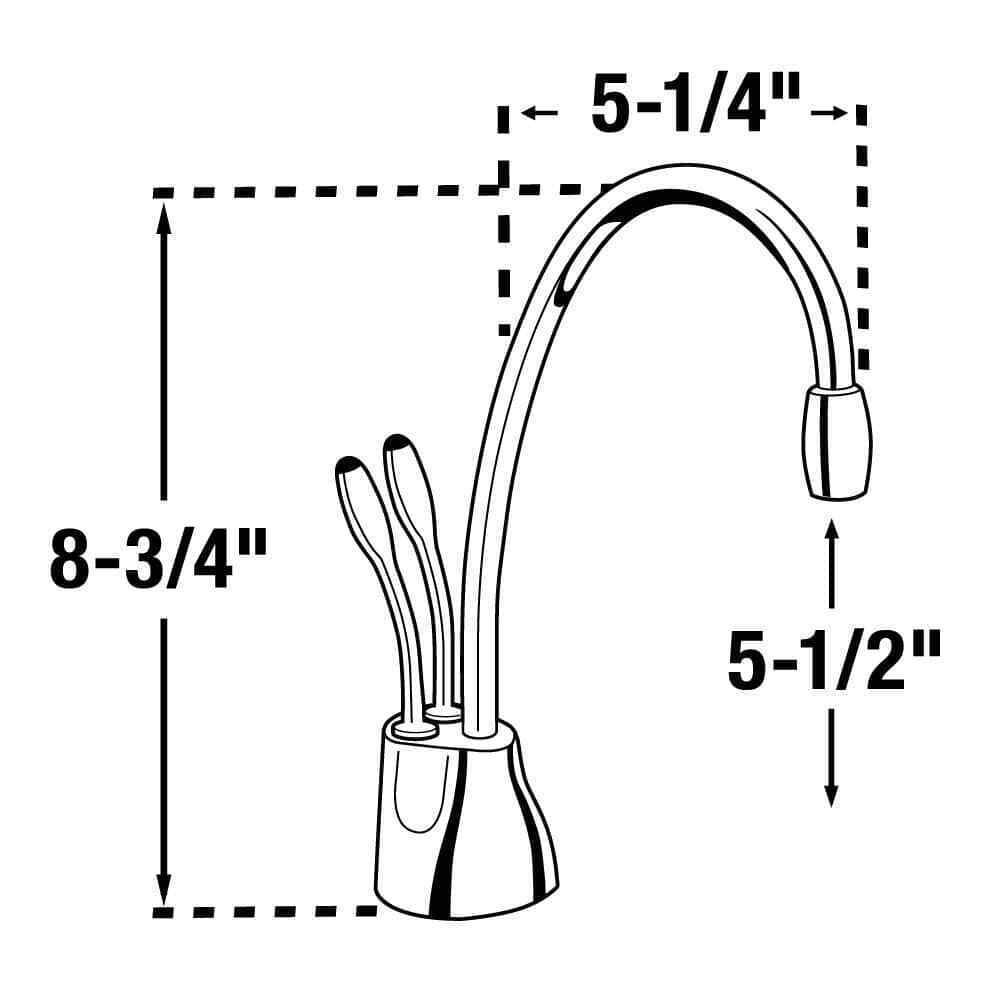 InSinkErator Indulge Faucet Instant Hot + Cold Water Dispenser in Satin Nickel
