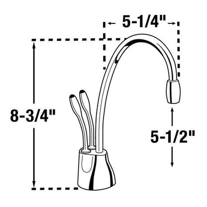 InSinkErator Indulge Faucet Instant Hot + Cold Water Dispenser in Satin Nickel