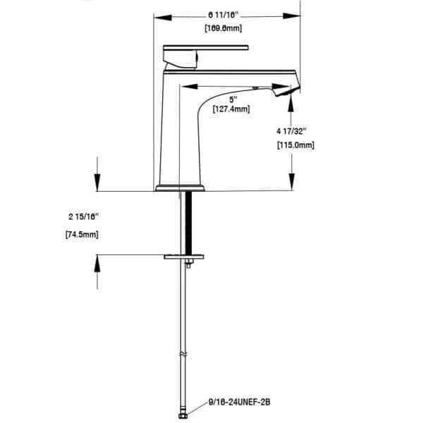 Glacier Bay Kendrick Single Hole Single-Handle Bathroom Faucet in Matte Black