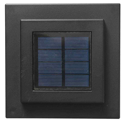 Hampton Bay Ambrose Solar Matte Black Integrated LED Modern Flicker Flame 2-Pack