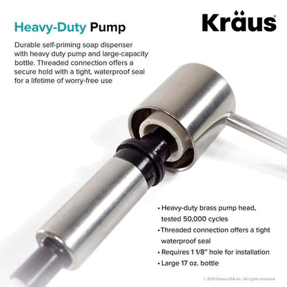 KRAUS Boden Kitchen Soap Dispenser in Stainless Steel KSD-53SS