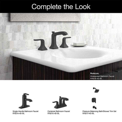 KOHLER Rubicon 8 in. 2-Handle Bathroom Faucet in Matte Black Valve Included