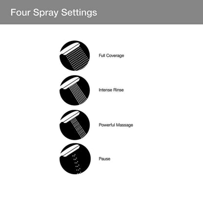 KOHLER Lively 4-Spray Wall Mount Handheld Shower Head in Vibrant Brushed Nickel