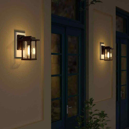 LNC 1-Light Black Modern Farmhouse Outdoor Wall Lantern Sconce