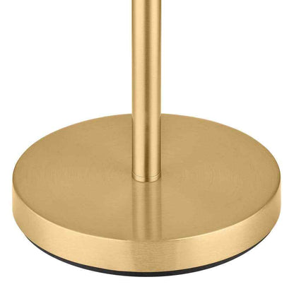 Hampton Bay McCarthy 66.5 in. 1-Light Gold Floor Lamp with Slender Fabric Shade