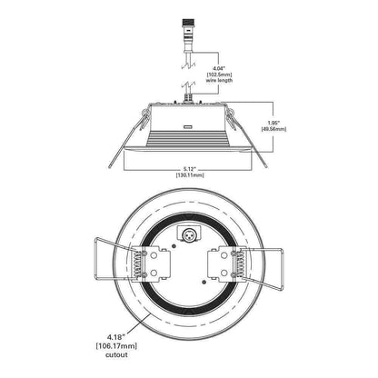 Halo RL 4 in. Color Selectable 2700K to 5000K Remodel Canless Recessed LED Kit