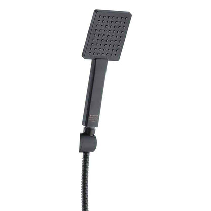 Glacier Bay Modern Wall Bar Shower 1-Spray 8 in. Square Rain Shower Head Black