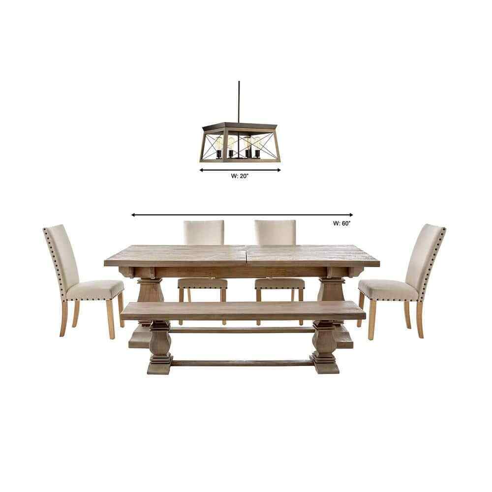 Progress Lighting Briarwood 4-Light Antique Bronze Farmhouse Square Chandelier