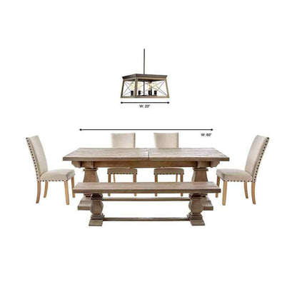 Progress Lighting Briarwood 4-Light Antique Bronze Farmhouse Square Chandelier