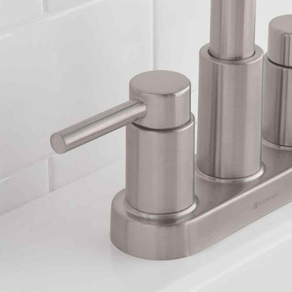 Glacier Bay Dorind 4 in. Centerset 2-Handle Bathroom Faucet Brushed Nickel
