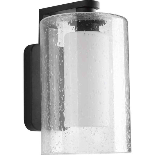 Progress Lighting Compel 1-Light Black Modern Outdoor Medium Wall Lantern