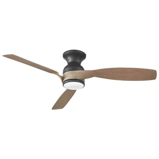 Hampton Bay Halwin 52 in. CCT LED Indoor/Outdoor Matte Black Ceiling Fan