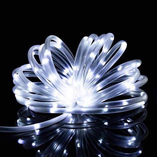 GIGALUMI Outdoor 35.7 ft. Solar Powered Cool White LED Rope Light  2-Pack