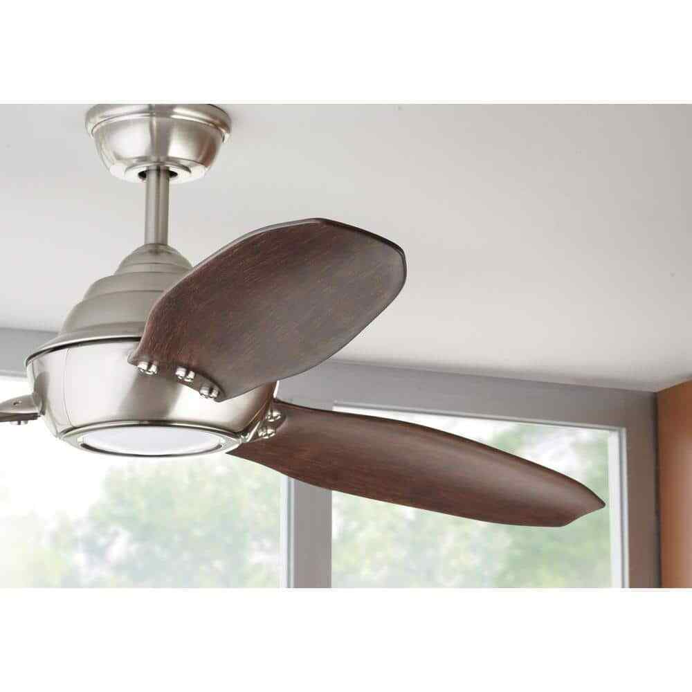 Home Decorators Aero Breeze 60 in. LED Indoor/Outdoor Brushed Nickel Ceiling Fan
