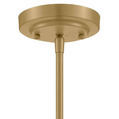 Hampton Bay Pavlen 5.5 in. Antique Brass Mini Pendant w/ Clear Glass Shade