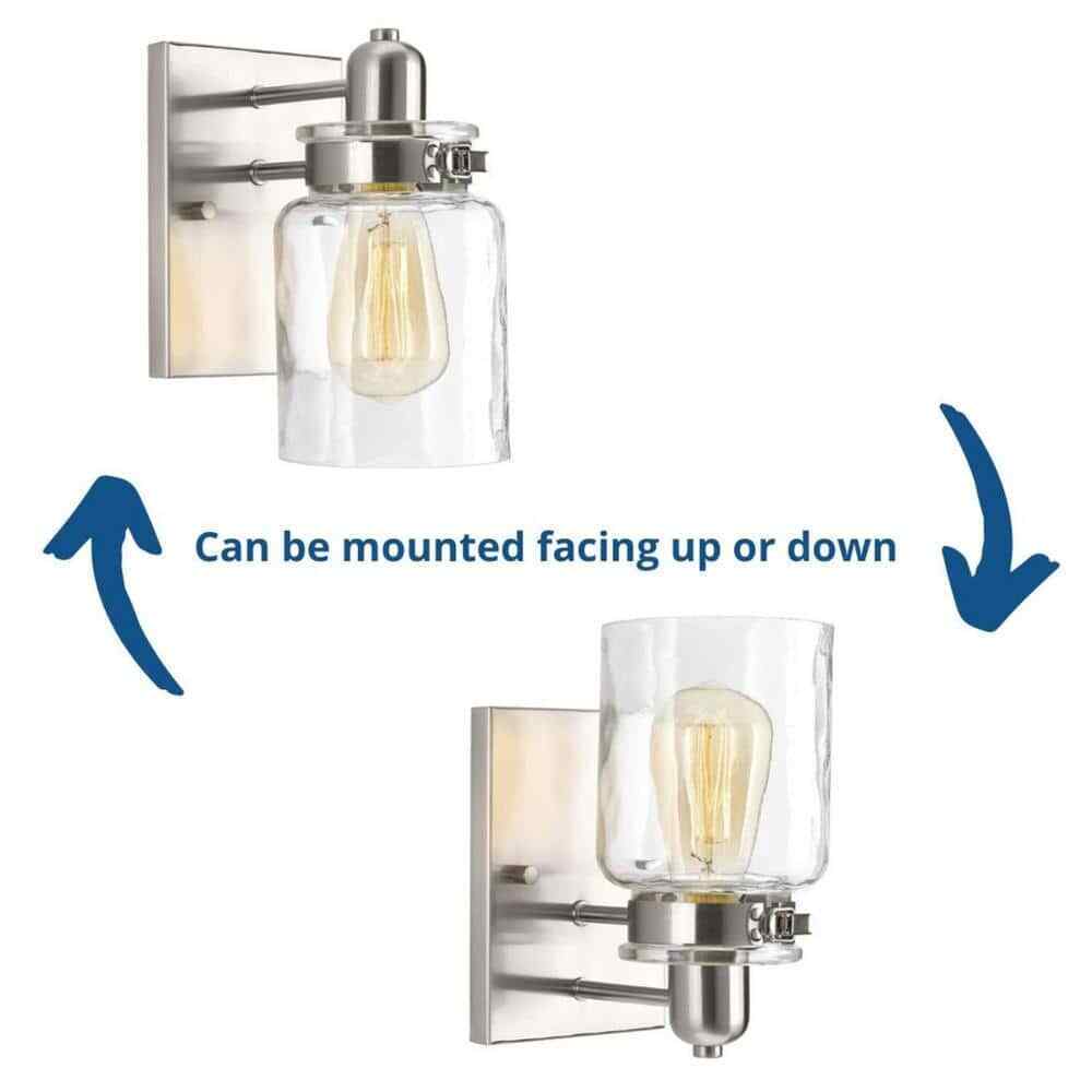 Progress Lighting Calhoun 5 in. 1-Light Brushed Nickel Farmhouse Vanity Light