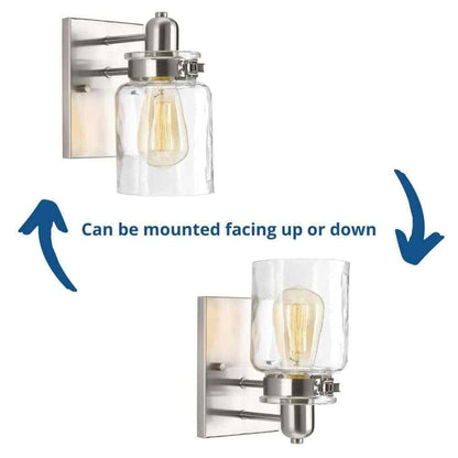 Progress Lighting Calhoun 5 in. 1-Light Brushed Nickel Farmhouse Vanity Light