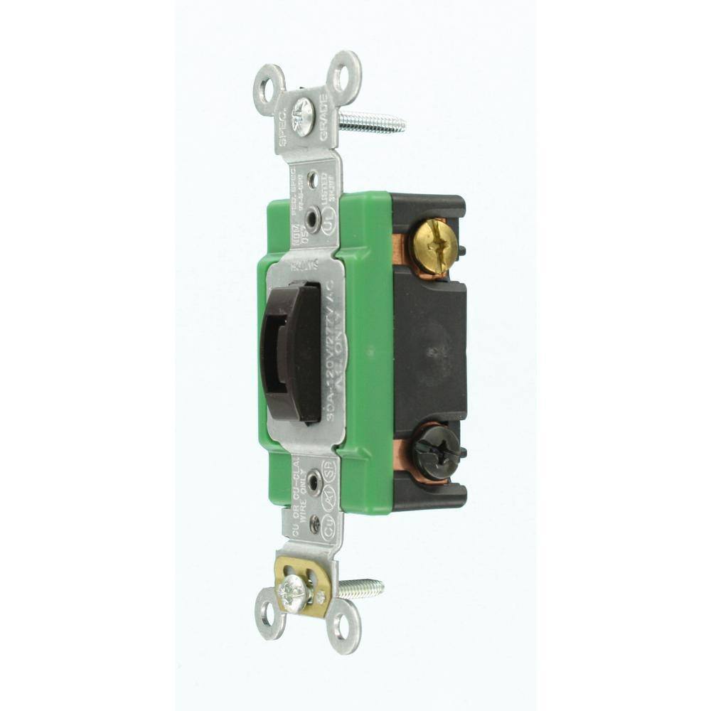 Leviton 30 Amp Industrial Grade Heavy Duty Double-Pole Locking Switch Brown