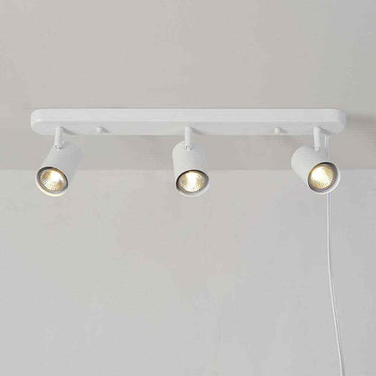 Globe Electric Dale 3-Light Matte White Plug-In Linear Track Lighting Kit