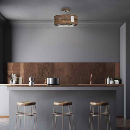 Eurofase 3-Light Expresso Clear Glass Semi-Flush Mount and Pendant 32696-HBUD