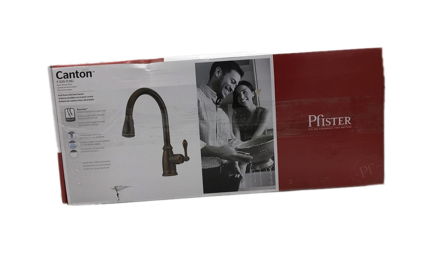 Pfister Canton Single-Handle Pull-Down Sprayer Kitchen Faucet in Rustic Bronze