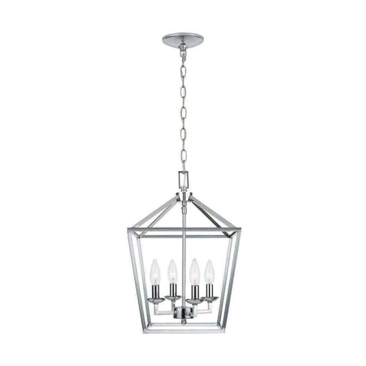 Home Decorators Weyburn 4-Light Polished Chrome Farmhouse Chandelier CP 46201