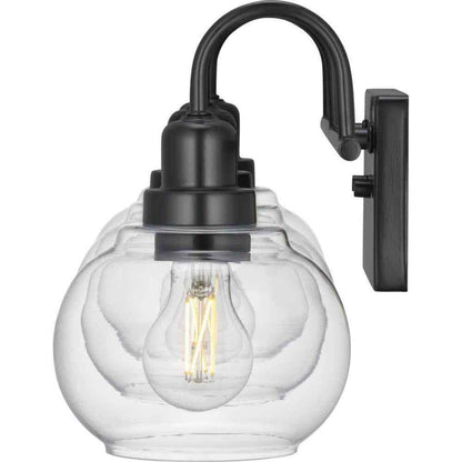 Home Decorators Halyn 23 in. 3-Light Matte Black Bathroom Vanity Light
