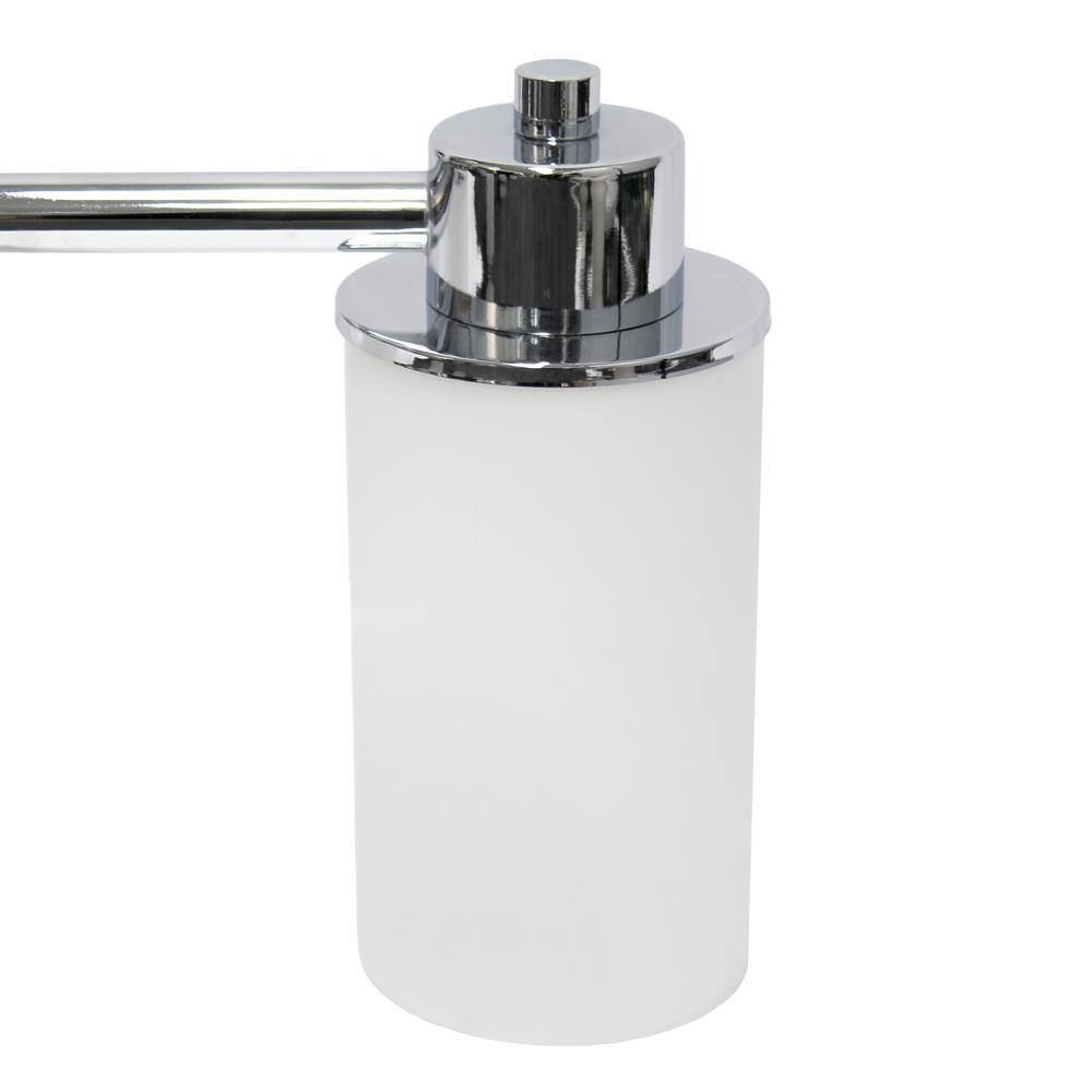 Lalia Home 6.50 in. 3-Light Chrome Vanity Uplight Downlight Wall Fixture
