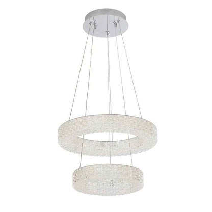 Home Decorators Wesley Park 150-Watt Integrated LED Chrome Pendant Hanging Light
