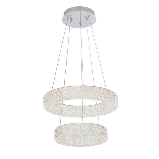 Home Decorators Wesley Park 150-Watt Integrated LED Chrome Pendant Hanging Light