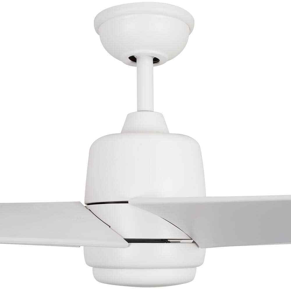 Hampton Bay Mena 54 in. White LED Indoor/Outdoor Matte White Ceiling Fan