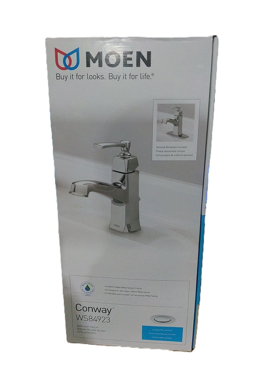 MOEN Conway Single Handle Single Hole Bathroom Faucet in Chrome WS84923