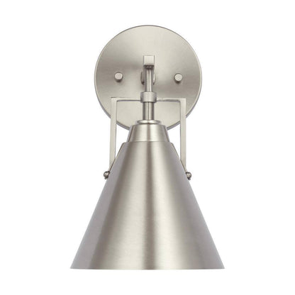 Home Decorators Insdale 1-Light Brushed Nickel Modern Bathroom Vanity Light