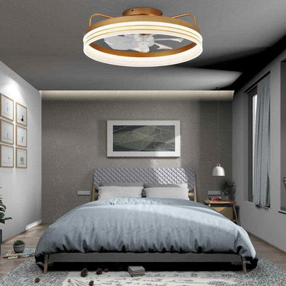 Bella Depot 20 in. LED Indoor Gold Dimmable Ceiling Fan w/ Light and Remote