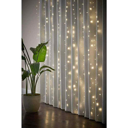 Hampton Bay Outdoor/Indoor 10 ft.LED 10 Strand Willow Curtain String Light