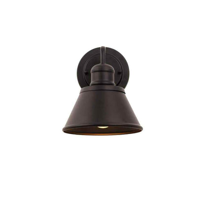 Hampton Bay Cann River 9.5 in. Matte Black Outdoor Wall Lantern Sconce Light