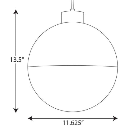 Progress Lighting Globe LED 1 Light Painted Black LED Outdoor Pendant Light