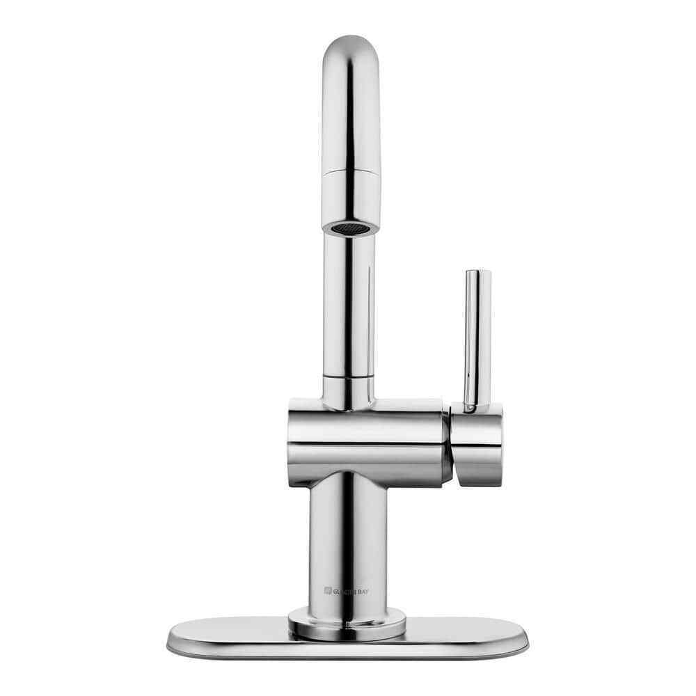 Glacier Bay Dorind Single Hole Single-Handle Deck Mount High-Arc Bathroom Faucet