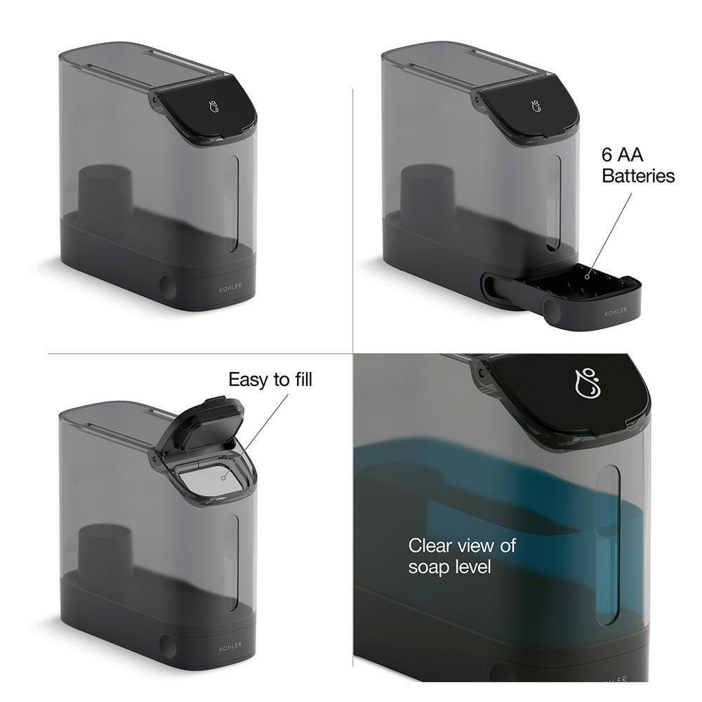 KOHLER Safia Pull Down Sprayer Kitchen Faucet Soap Dispenser in Polished Chrome