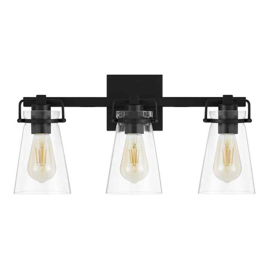 Home Decorators Collection Stonedale 20 in. 3-Light Black Vanity Light HDLI006