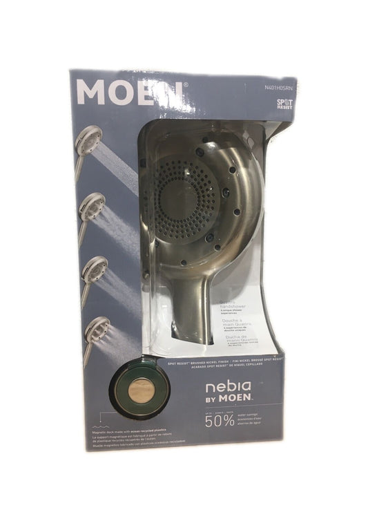 MOEN Quattro 4-Spray Single Wall Mount Handheld Shower Head Brushed Nickel