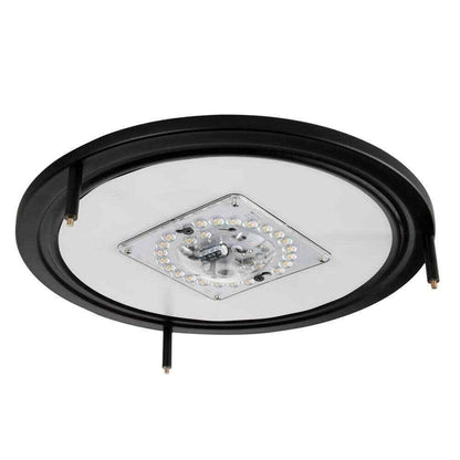 Hampton Bay Flaxmere 12 in. Matte Black Integrated LED Flush Mount Ceiling Light