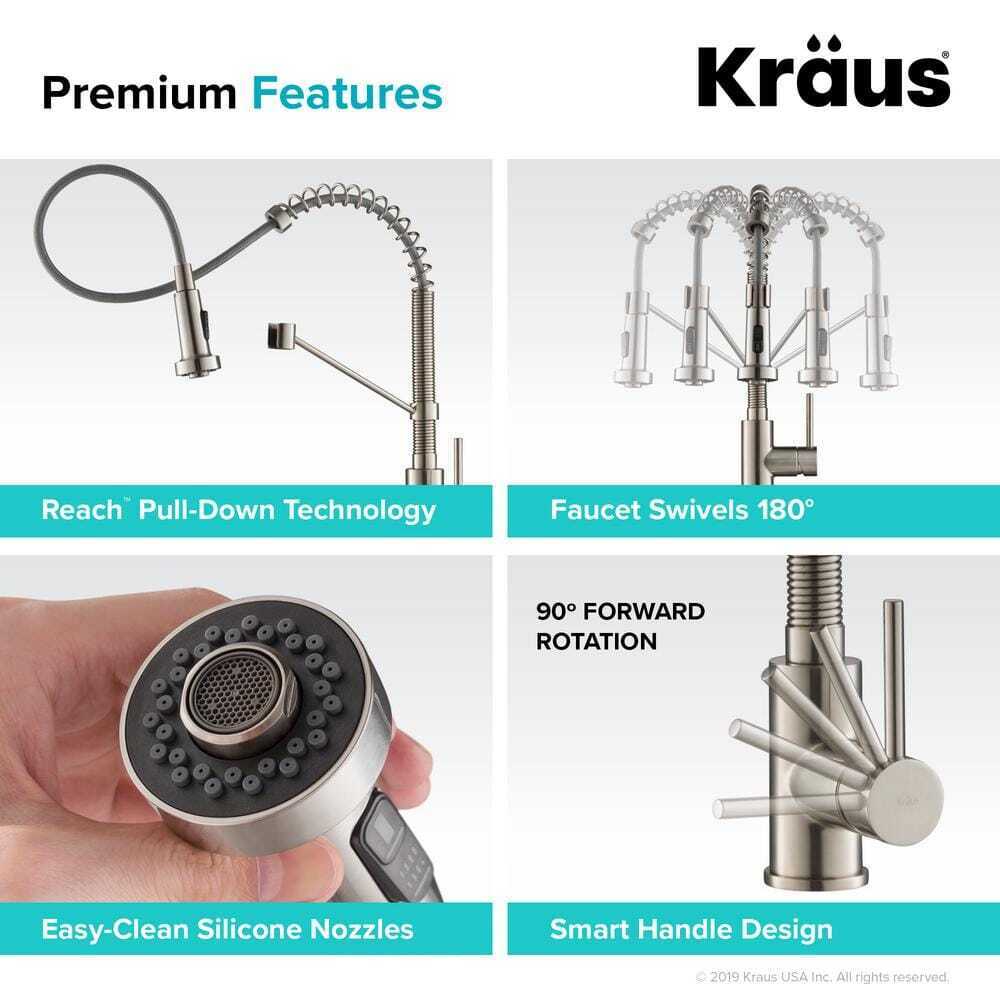 KRAUS Bolden Single-Handle Pull-Down Sprayer Kitchen Faucet