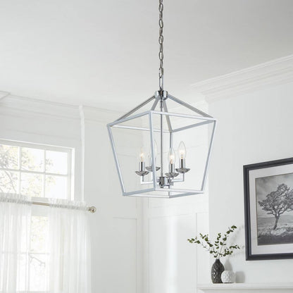 Home Decorators Weyburn 4-Light Polished Chrome Farmhouse Chandelier CP 46201