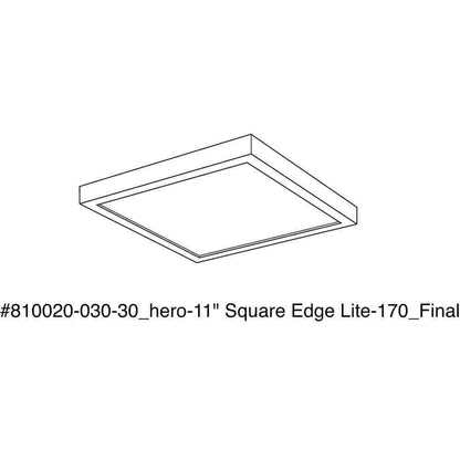 Progress Lighting Everlume 11 in. White Integrated LED Edgelit Semi-Flush Mount