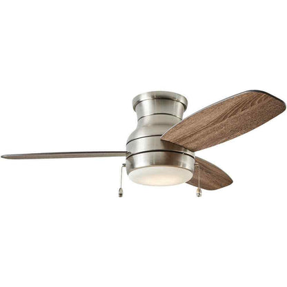 Home Decorators Ashby Park 44 in. LED Brushed Nickel Ceiling Fan w/ Light Kit