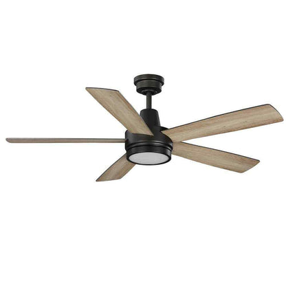 Hampton Bay Fanelee 54 in. White Color Changing LED Bronze Smart Ceiling Fan