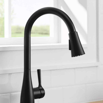 Glacier Bay Sadira Touchless 1-Handle Pull-Down Sprayer Kitchen Faucet Black
